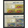 248b - Umm al Qiwain MNH ** Mi N°180/197 bloc 4 coin de feuille poissons avec vignettes les 18 valeurs fish fishes
