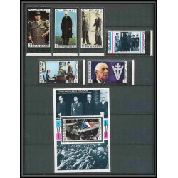 250 - Ras al khaima MNH ** Mi N°670/675 A + bloc 119 De gaulle