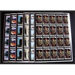 250f - Ras al khaima MNH ** Mi N°670/675 A bloc 4 De gaulle feuilles sheets