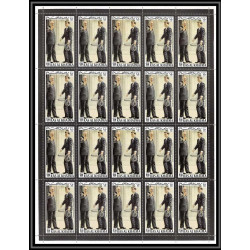 250f - Ras al khaima MNH ** Mi N°670/675 A bloc 4 De gaulle feuilles sheets