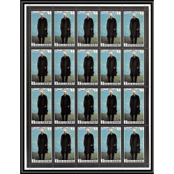 250f - Ras al khaima MNH ** Mi N°670/675 A bloc 4 De gaulle feuilles sheets