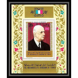 252 - Yemen kingdom MNH ** Mi bloc N°222 A De gaulle