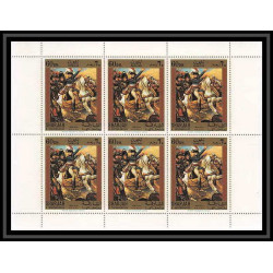 255o - sharjah MNH ** Mi N°622/631 A Napoléon Tableau tableaux paintings feuilles sheets LE DERNIER