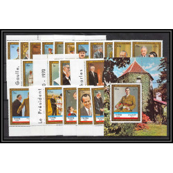 260 - Fujeira MNH ** Mi N°936/955 A complet + 101 A De gaulle churchill adenauer kennedy pape pope 