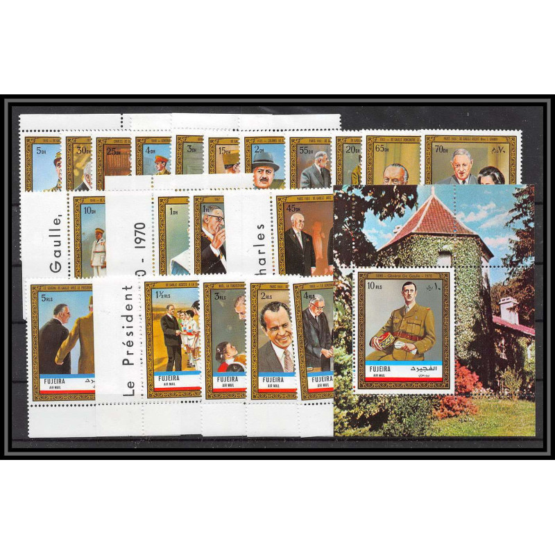 260 - Fujeira MNH ** Mi N°936/955 A complet + 101 A De gaulle churchill adenauer kennedy pape pope 