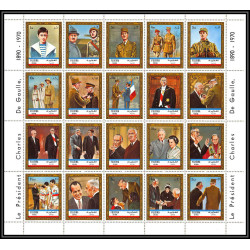260c- Fujeira MNH ** Mi N°936/955 A complet feuilles sheets N°936/955 A complet De gaulle churchill adenauer kennedy