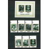 263 - Fujeira MNH ** Mi N°424/430 B + bloc 19 B De gaulle roosevelt leclerc Non dentelé imperf