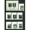 263a - Fujeira MNH ** Mi N°424/430 B bloc 19 B De gaulle roosevelt leclerc Non dentelé imperf coin de feuille