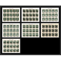 263c Fujeira MNH ** Mi N°424/430 N°424/430 B De gaulle roosevelt leclerc Non dentelé imperf feuilles sheets