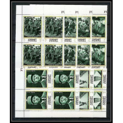 264b - Fujeira MNH ** Mi N°424/430 A bloc 4 De gaulle roosevelt leclerc churchill
