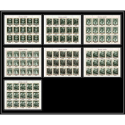 264c - Fujeira MNH ** Mi N°424/430 A De gaulle roosevelt leclerc churchill feuilles sheets