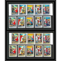 267b - sharjah MNH ** Mi N°759/768 A life of Jésus-Christ religion bande + timbres