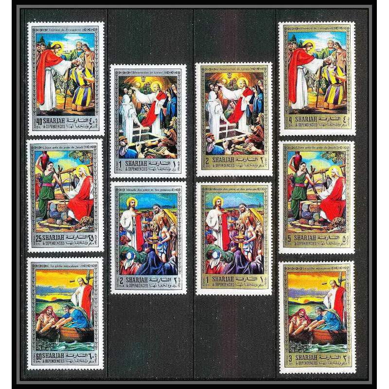 267c - sharjah MNH ** Mi N°759/768 A life of Jésus-Christ religion 