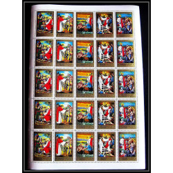 267d - sharjah MNH ** Mi N°759/768 A life of Jésus-Christ religion feuilles sheets