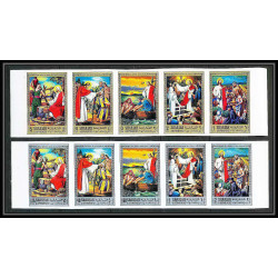 268 - sharjah MNH ** Mi N°759/768 B life of Jésus-Christ religion Non dentelé imperf