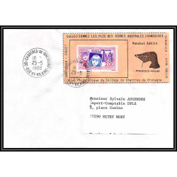71541 porte timbre complet 18 gorfou manchot oiseaux birds collectionnez les plis des terres australes taaf lettre cover