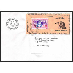 71541 porte timbre complet 18 gorfou manchot oiseaux birds collectionnez les plis des terres australes taaf lettre cover