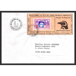 71541 porte timbre complet 18 gorfou manchot oiseaux birds collectionnez les plis des terres australes taaf lettre cover
