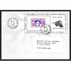 71543 porte timbre complet 18 gorfou manchot oiseaux birds collectionnez les plis des terres australes taaf lettre cover