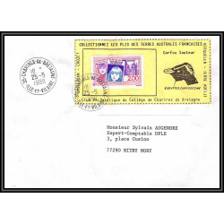 71544 porte timbre complet 18 gorfou manchot oiseaux birds collectionnez les plis des terres australes taaf lettre cover