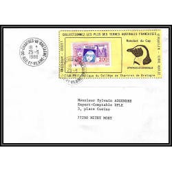 71544 porte timbre complet 18 gorfou manchot oiseaux birds collectionnez les plis des terres australes taaf lettre cover