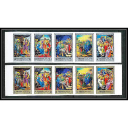 269 - sharjah MNH ** Mi N°737/746 B life of Jésus-Christ religion Non dentelé imperf