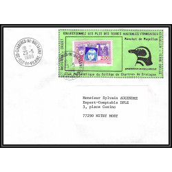 71545 porte timbre complet 18 gorfou manchot oiseaux birds collectionnez les plis des terres australes taaf lettre cover