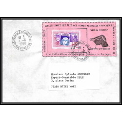 71546 porte timbre complet 18 gorfou manchot oiseaux birds collectionnez les plis des terres australes taaf lettre cover