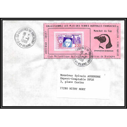 71546 porte timbre complet 18 gorfou manchot oiseaux birds collectionnez les plis des terres australes taaf lettre cover