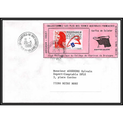 71546 porte timbre complet 18 gorfou manchot oiseaux birds collectionnez les plis des terres australes taaf lettre cover
