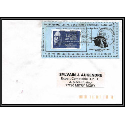 71550 porte timbre 1988 gorfou sauteur oiseaux birds collectionnez les plis des terres australes taaf lettre cover