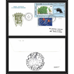 71566 porte timbre 1988 gorfou fiorland oiseaux birds collectionnez les plis des terres australes taaf lettre cover