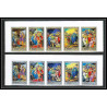 269b - sharjah MNH ** Mi N°737/746 B life of Jésus-Christ religion Non dentelé imperf bande + timbres