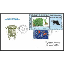 71566 porte timbre 1988 gorfou fiorland oiseaux birds collectionnez les plis des terres australes taaf lettre cover