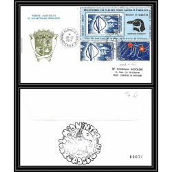 71577 porte timbre 1988 manchot humboldt oiseaux birds collectionnez les plis des terres australes taaf lettre cover