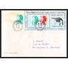 71578 porte timbre 1988 manchot empereur oiseaux birds collectionnez les plis des terres australes taaf lettre cover