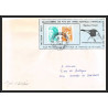 71583 porte timbre 1988 manchot royal oiseaux birds collectionnez les plis des terres australes taaf lettre cover France