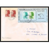 71587 porte timbre 1988 manchot pygmée oiseaux birds collectionnez les plis des terres australes taaf lettre cover