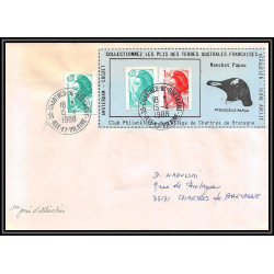 71590 porte timbre 1988 manchot papou oiseaux birds collectionnez les plis des terres australes taaf lettre cover France
