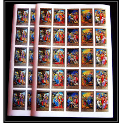 269c - sharjah MNH ** Mi N°737/746 B life of Jésus-Christ religion Non dentelé imperf feuilles sheets