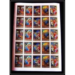 269c - sharjah MNH ** Mi N°737/746 B life of Jésus-Christ religion Non dentelé imperf feuilles sheets