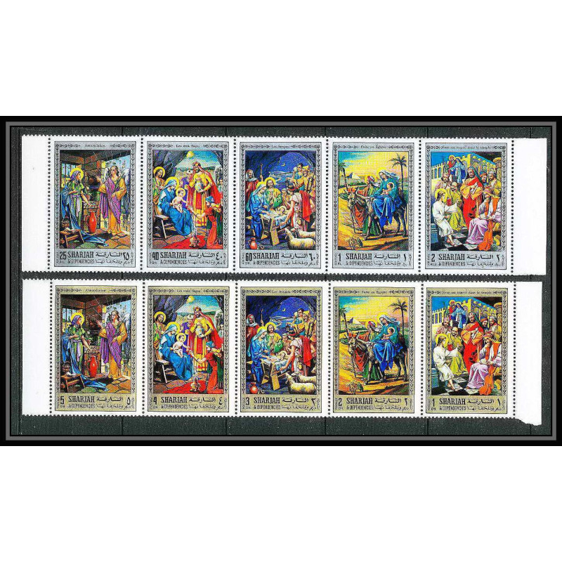 270 - sharjah MNH ** Mi N°737/746 A life of Jésus-Christ religion 