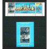 270d sharjah MNH ** Mi N°87/89 A + bloc 8 world exhibition expo 1964 statue de la liberté liberty new york pretrol