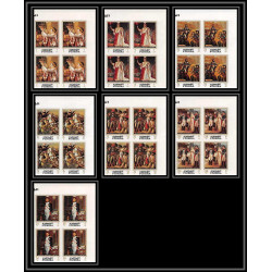 270g - Fujeira MNH ** Mi N°417/423 B Napoléon Tableau (Painting) Non dentelé imperf bloc 4