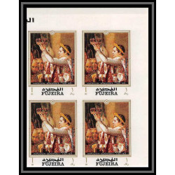270g - Fujeira MNH ** Mi N°417/423 B Napoléon Tableau (Painting) Non dentelé imperf bloc 4