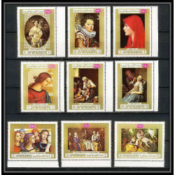 272 - Yemen kingdom MNH ** Mi N°717/725 A Tableau (Painting) peinture (painting rubens raphael murillo 