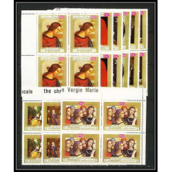 272c - Yemen kingdom MNH ** Mi N°717/725 A Tableau (Painting) bloc 4 rubens murillo raphael