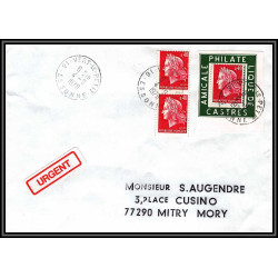 72132 porte timbre vert le petit essonne 1978 amicale philatelique de castres Tarn cheffer 1536 lettre cover France