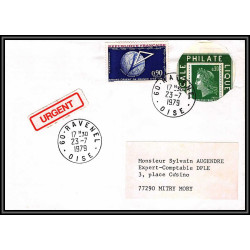 72135 porte timbre ravenel oise 1979 amicale philatelique de castres Tarn cheffer 1611 lettre cover France