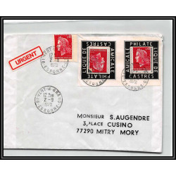 72161 porte timbre vert le grand essonne 1978 amicale philatelique de castres Tarn cheffer lettre cover France